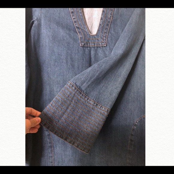 Free People Denim Mini Dress Size S - Picture 5 of 6